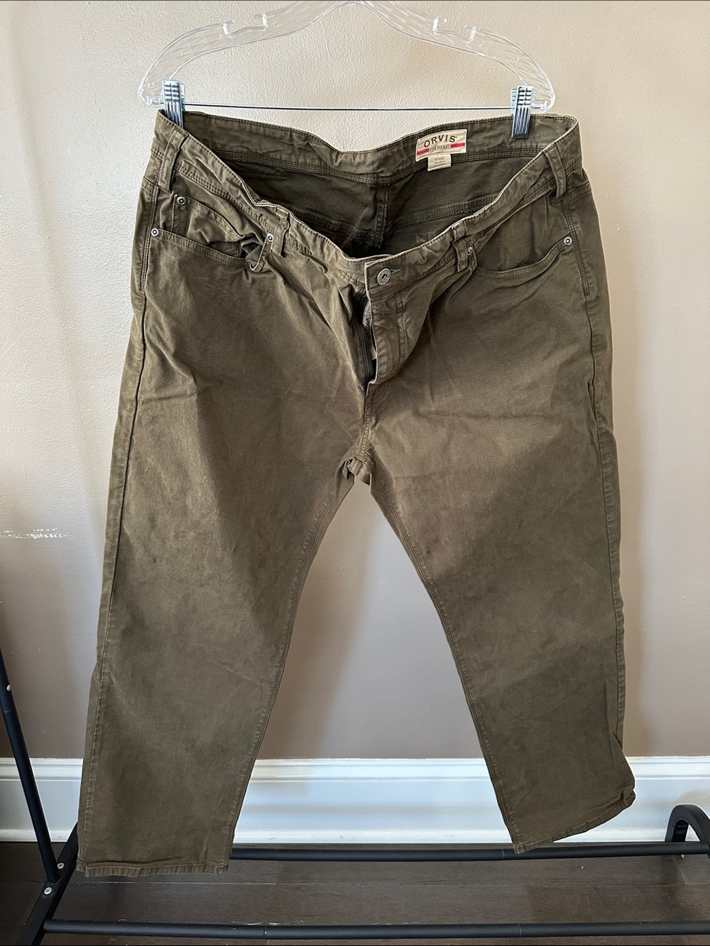 Orvis Olive/Tan Chinos - Men's Casual Cotton Pants
